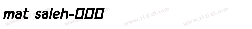 mat saleh字体转换